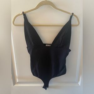 Free People Black Bodysuit